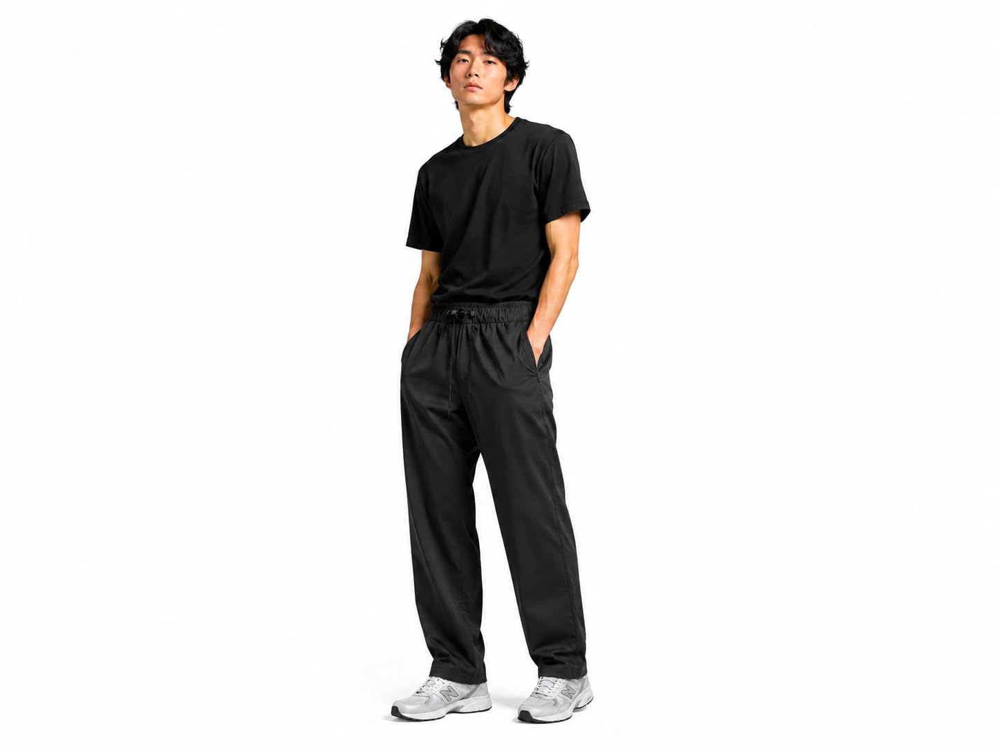Mens Track Pants Joggers Lower Sports Pants Gym Running Workout Athletic Casual wearelastic Waist Drawstring Full Length Comfortable (in, Alpha, 2XL, Black)-picture-15