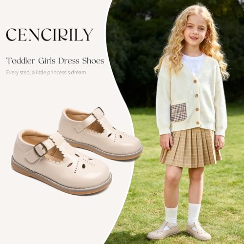 CENCIRILY Toddler Little Girls Flower Dress Shoes Mary Jane Ballet Flats Party School Bowknot Princess Wedding Shoes - Image 5