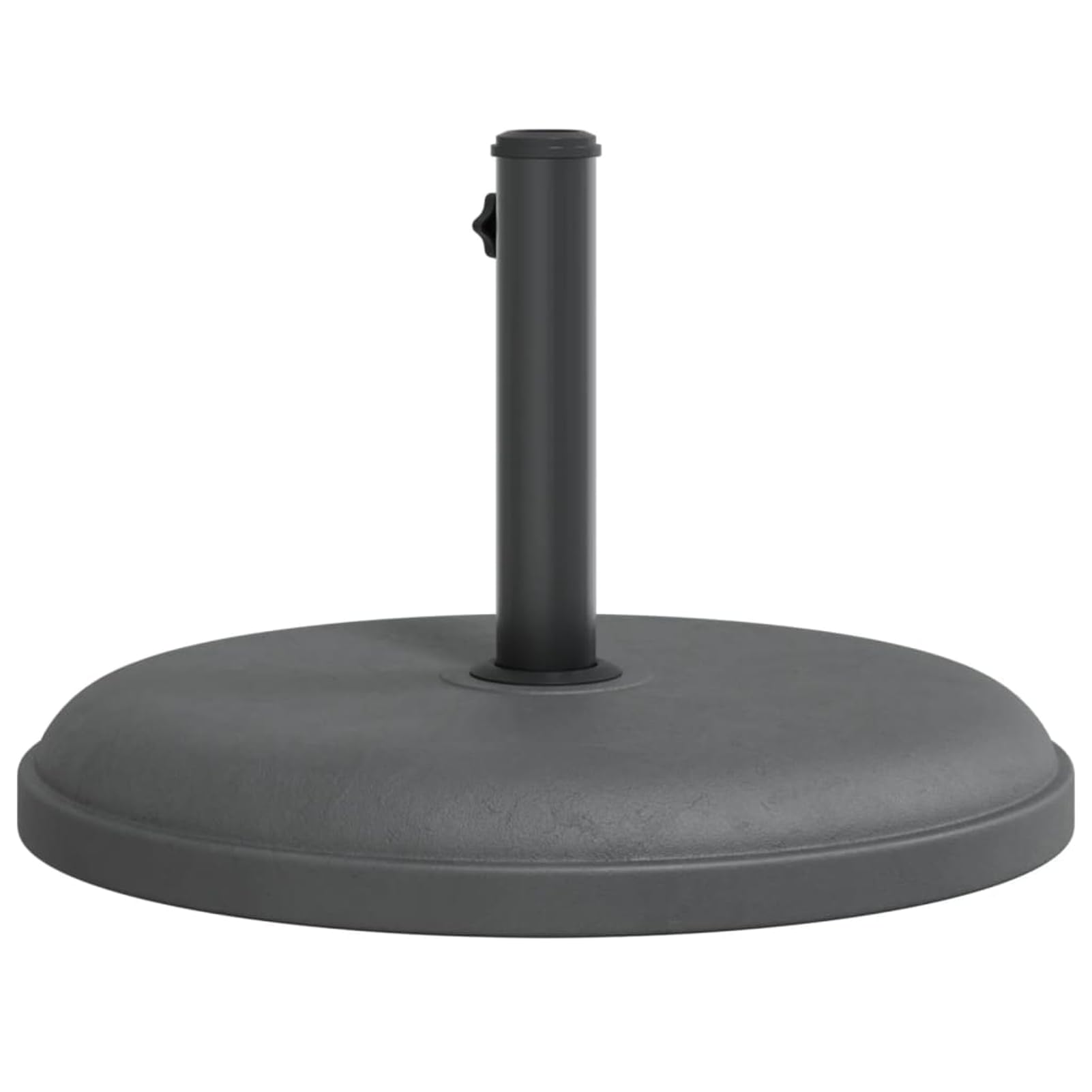 Stojak na parasol przeciwsłoneczny 25 kg do masztu 32/35/38 mm, ciemnoszary | Z wypełnieniem betonowym i przyciskiem napinającym, 3 adapterami w zestawie, stabilna podstawa z tworzywa sztucznego i betonu