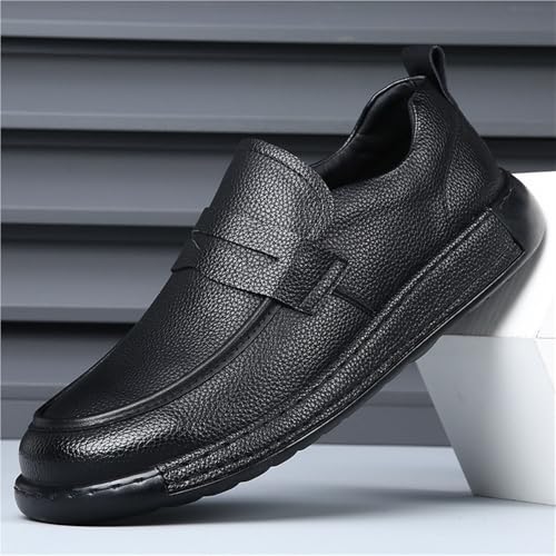 Men's Breathable Driving Loafers Slip On Casual Leather Shoes Soft Sole Lazy Style Versatile Spring Shoes3
