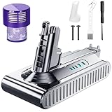 Replacement for dyson v10 battery SV12 7-Cell 206340 Battery 7000mAh Compatible with V10 Animal V10 Absolute Fluffy Motorhead SV12 Cordless Stick Vacuum Cleaner 25.2V 206340 969352-02 Carpet cat dog