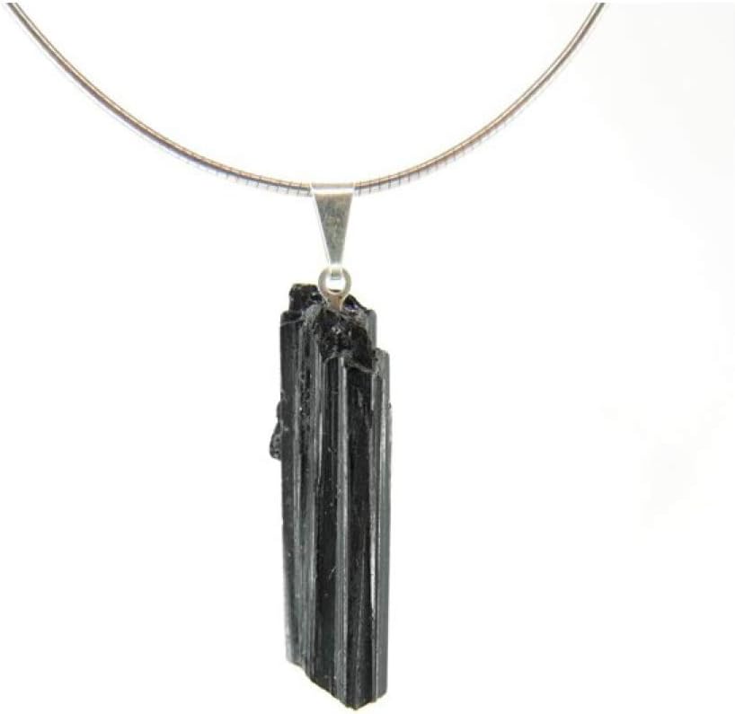 ROCKING GIFTS Black tourmaline pendant without gross mineral and crystals for healing, energy beauty, meditation, alternative medicine, spiritual amulets