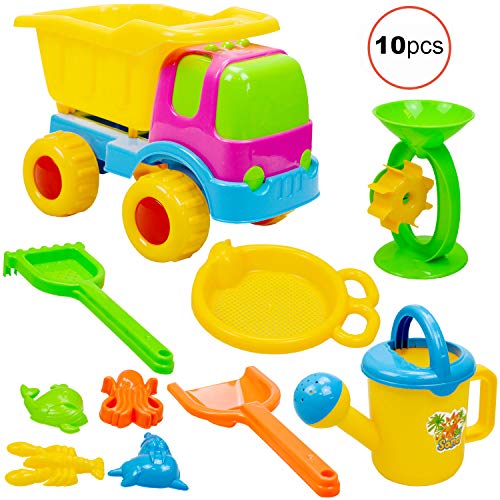 Inside Out Toys Set de 10 Juguetes para Playa o Caja de Arena para niños