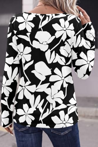 Image of LOLONG Womens Long Sleeve V Neck T Shirts Casual Basic Work Tops Trendy