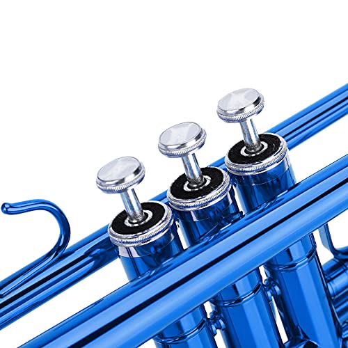 Likj Professional Trumpet, Brass Instruments Wind Instrument Kids Trumpet For Home School Band(Blue) #TOP4