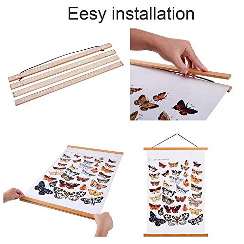 Ywlake Posterleiste Posterschiene Posterleisten, Magnet Magnetische Holz Poster Aufhänger Halter Rahmen Leisten Bild Bilder Bilderrahmen… – Ansicht 3