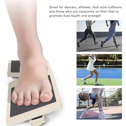 Ankle Foot Strengthener Exerciser, Wooden Ankle Foot Balance Board for Stability Exercises, Blackboard Foot Stretcher for Improve Flat Arches, Plantar Fasciitis Relief