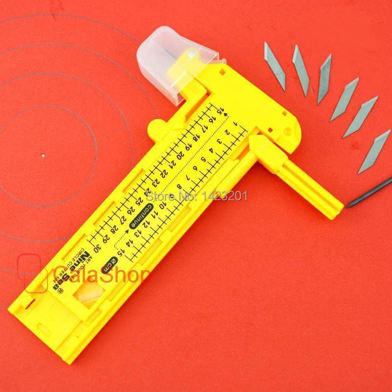 1 Pcs/ Lot Adjustable Compass Circle Cutter Diameter 1cm-30cm Paper Leather Craft Tool Blades For Cutting Rubber Paper Leather