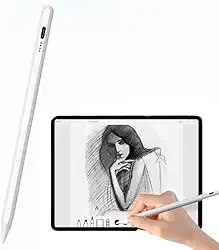 Caneta Touch Stylus Compatível com iPad Android IOS e Celulares Alta Precisão para Desenho Digital e Escrita Ponta Sensível + Ímã Integrado Modelo Profissional