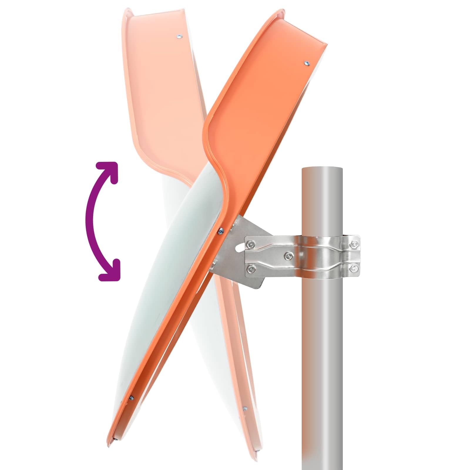 vidaXL Espejo de tráfico convexo para exteriores, 75 cm de diámetro, policarbonato, espejo convexo con cubierta protectora, espejo redondo de ángulo ciego, espejo gran angular con soporte para