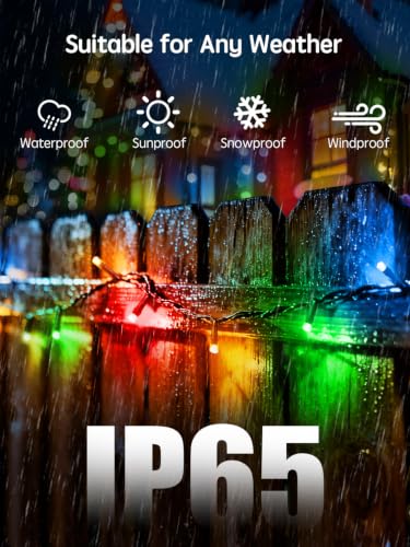 ROOR 300FT 1000 LED String Lights Outdoor, Christmas Tree Lights Multicolor with Remote Control, 8 Modes Fairy Light Plug in Outside IP65 Waterproof for Backyard Porch Party Wedding - image 4