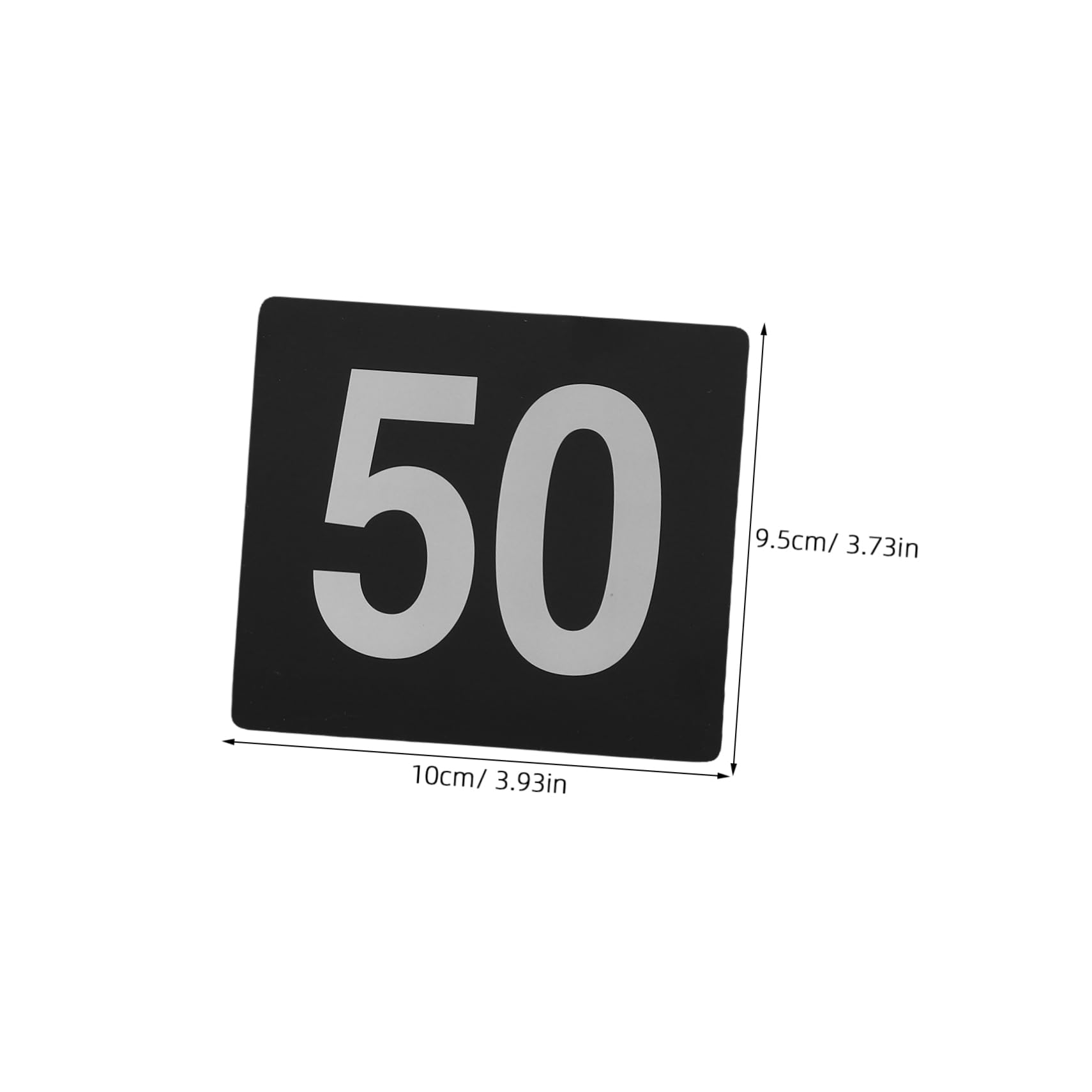 NAMOARLY Stylish Black White Pvc Table Number Holders 1-50 Double-sided Printing for Parties