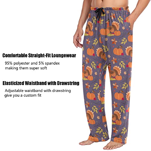 Squirrel Cat Dog Pajama Pants for Men Comfort Sleep Lounge Bottoms Straight-fit with Pockets S-XXL3
