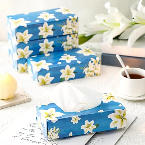 Image of Yinder 12 Packs Back to School Facial Tissue Boxes 1560 Sheets Soft Facial Tissue Bulk for Teacher Classroom School 2 Ply 130 Sheets Travel Tissues for Home Office Car Kitchen Wedding(Beautiful Lily)
