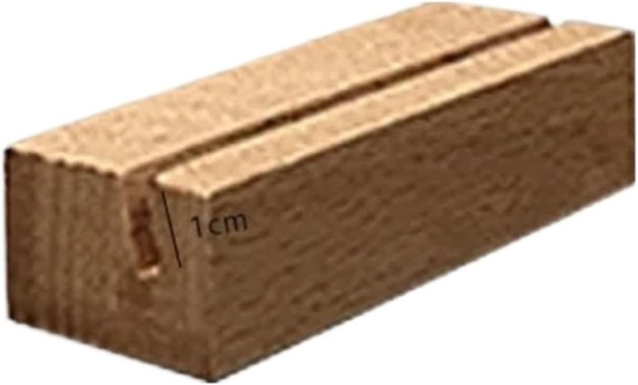8pcs Solid Wood Price Tag Holder Table Sign Display Stand For Labels And Menus Wooden Cards And Clips(Color1,Small)