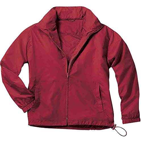 River's End Mens Full-Zip Nylon Anorak Casual Outerwear Athletic - Red - Size L