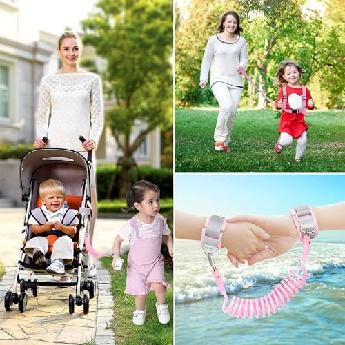 XFLYP Baby Reins, 3 in 1 Anti-Lost Toddler Reins with Lock and 1.5m Bungee Straps Link - Image 2