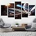 SINGLEAART® 5 Pezzi Tela Pittura Stampe,Moderni Decorazione,Art Quadri,Quadro Modulare,Abstract Mural Picture,Regalo Perfetto,Gioco Mass Effect Normandy SR-2,100×50Cm,con Cornice