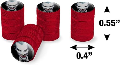 Miniatura 4 de GRAPHICS & MORE Batman Alex Ross Joker Head - Tapones de válvula de aluminio