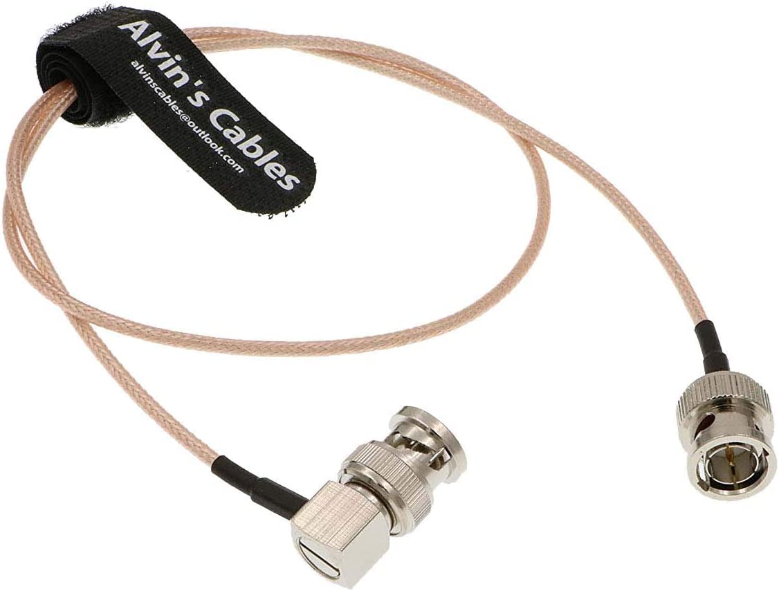 Alvin's Cables Men's Bnc To Right Angle Rg179 Coaxial Cable For Bmcc Video Blackmagic Camera 50Cm