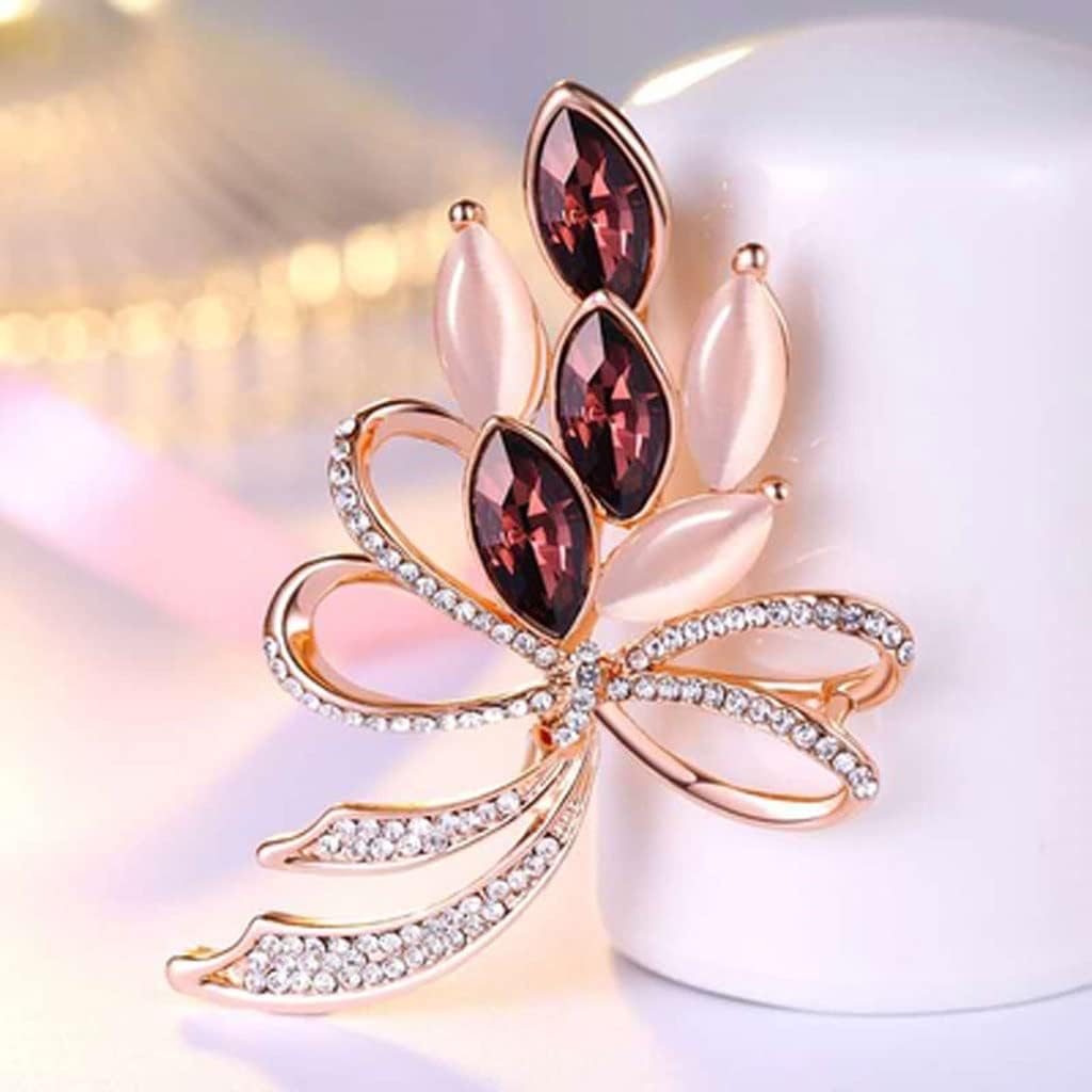 MJWDP Stone Flower Brooch Pin Garment Accessories Brooches Women Rhinestone Brooch Pin (Color : A, Size : One Size)