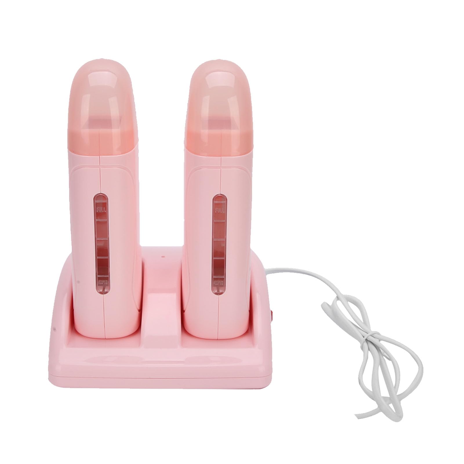 Scaldacera a rullo doppio per depilazione, scaldacera professionale, dispositivo per la depilazione a rullo, macchina per la depilazione, per una pelle liscia - Rosa (110V)
