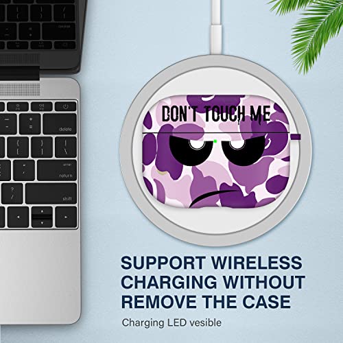 Image of for Airpods Pro 2nd Generation Case 2022, Don't Touch Me for Airpods Pro 2 Cover with Keychain /Lanyard Soft Cute Shockproof Cover for Women Men Compatible Apple AirPod Pro 2 (Purple)