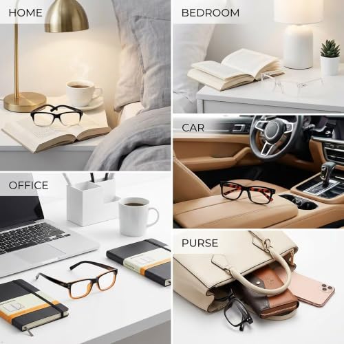 Image of Eyekepper 3.75x Reading Glasses, 5pk Stylish Designer Readers for Men Women