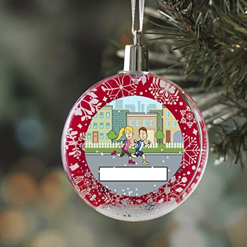 PrintedPerfection.com Personalized StoryLine Cartoon Caricature Snow Globe Christmas Ornament: Pool Cleaner - Male