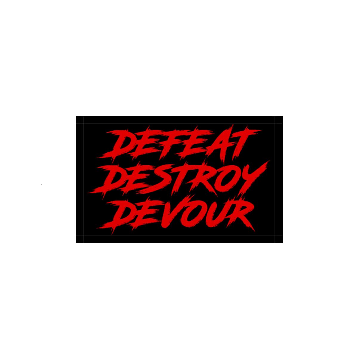 CERBERUS Strength Patches - Embroidered Hook & Loop Patches (Defeat Destroy Devour)
