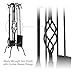 UniFlame, F-1053, 5-Piece Black Wrought Iron Fireplace Tools Set with Center Weave