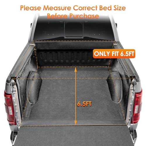 Image of Nilight Soft Roll Up Truck Bed Cover for Ford F150 2004-2014, 6.5ft Bed
