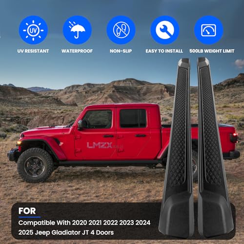 Estribos laterales negros para Jeep Gladiator JT 2020-2025 miniatura 6