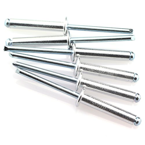 HJ Garden 60pcs 3/16 x 1 Inch (4.8x25mm) Aluminum Blind Rivet Self-Plugging Open