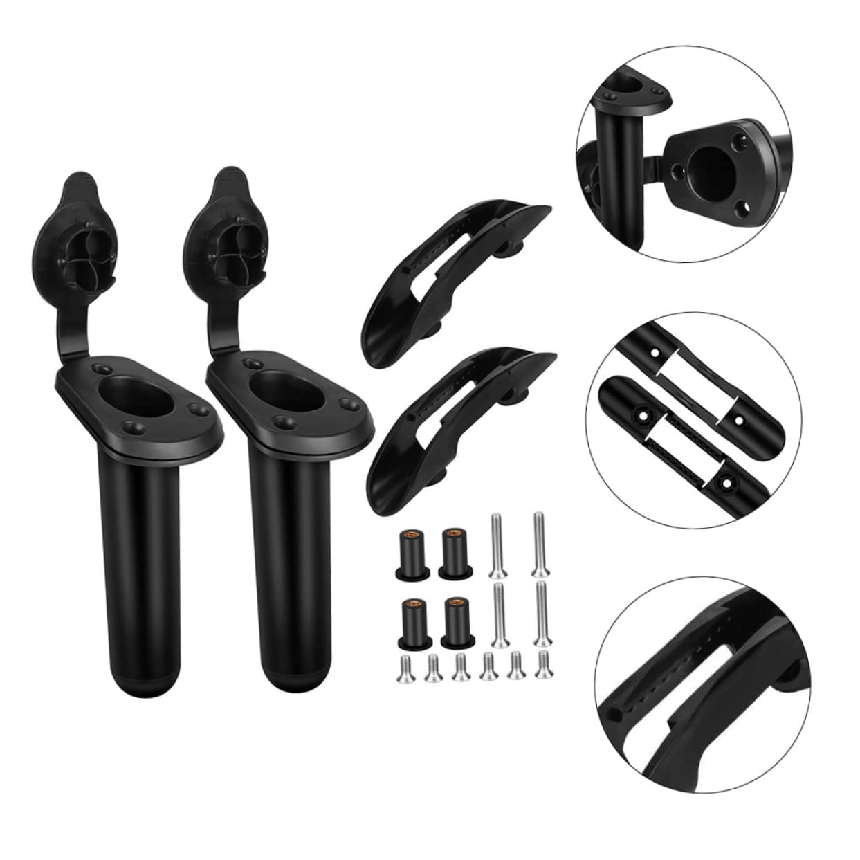 INOOMP 1 Set Staffa di Pesca Supporto per Canna Pesce Strumento del Basamento Accessori per Barche Pesca Accessori per Kayak Canna Pesca Portacanne per Barche Pesca Kayak