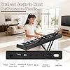 Buinblu Electronic Piano Keyboard,Bluetooth Foldable 61 Key Semi-Weighted Digital Pianos with Power Adapter,Pedal,Sheet Music Stand,Sticker,Bag,Gift for Beginners,Black #2