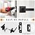 Probrico Matte Black Bed Bath Door Lever Heavy Duty Privacy Door Handle, Keyless Door Lock Interior Bathroom Bedroom Door Handle, Reversible for Left Right Sided Door