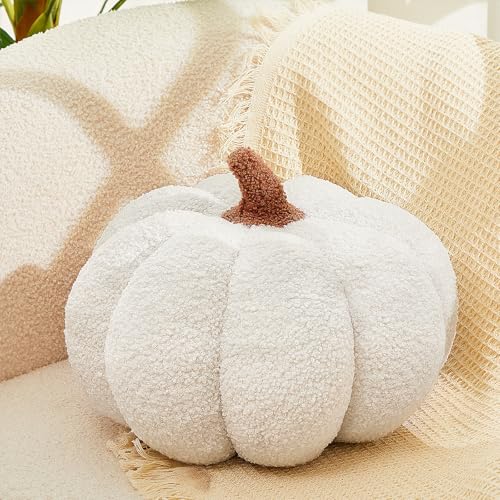Juexica 7 Inch Halloween Stuffed Pumpkin Pillow Fluffy Plush 3D P...