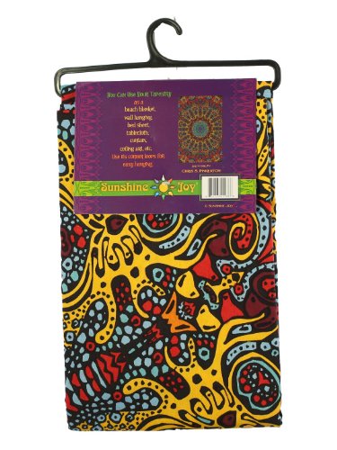 Sunshine Joy 3D Psychedelic Sunburst Tapestry Tablecloth Beach Sheet 60X90 Inches - Classic #TOP2