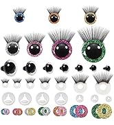 AHANDMAKER Sicherheitsaugen Set - 42 Stück, 7 Größen 12-28mm, 3D Mond Design, Für Plüschtiere