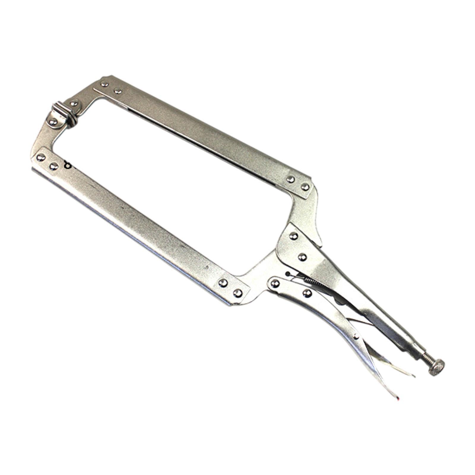 Pinza de Bloqueo C Tipo Abrazadera Metálica Ajustable con Mango Ergonómico Y de Presión Adecuada para Carpinteros Soldadores Taller Y Uso Domé, 18 Inch