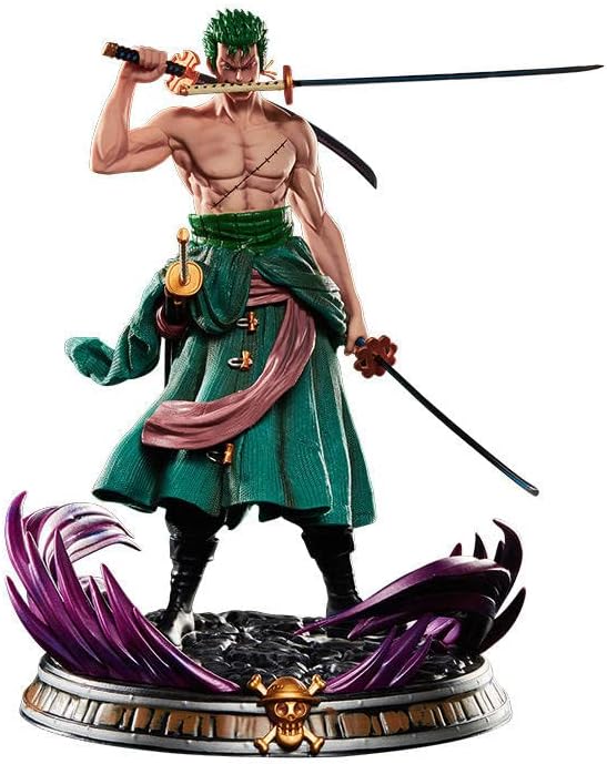SkateINZoro Action Figure,Three Swords Zoro Anime Toys Model Figure Statue PVC Character Model Toys Collection Gift Creative Cartoon Toy for Boys and Girls
