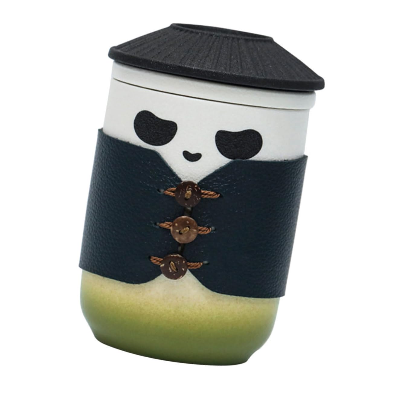 BESTOYARD Keramik Teetasse mit Sieb Panda Design Kompakt und Tragbar für Büro und Teeverkostung Chinesische Kleine Teetasse für Zuhause und Reise
