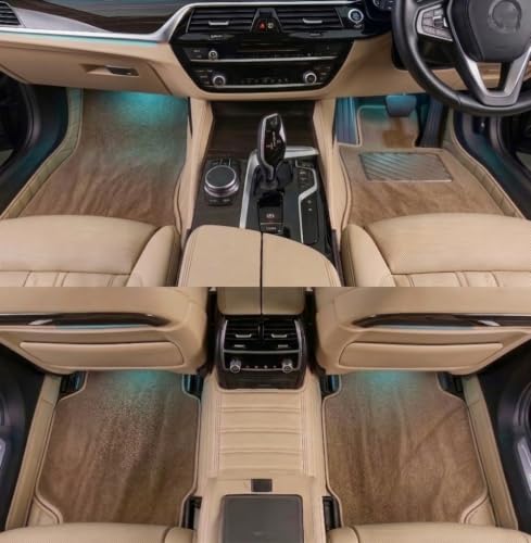 Image of 10D Car Foot Mat for Hyundai Santafee (2012) 5 Seater | Beige
