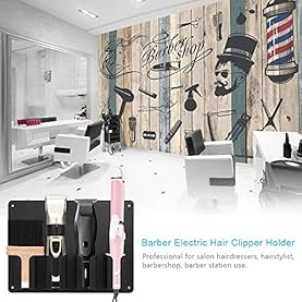 Alternative view of Hair Clipper Holder, Barber Station Electric Hair Clipper Hairstylist Tools Storage Rack Salon Accessories Hair Trimmer Cutter Stand