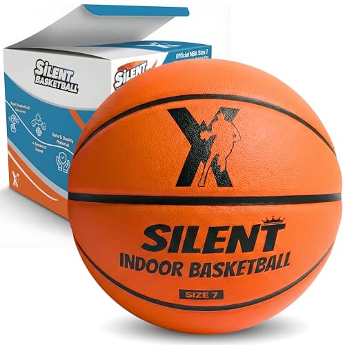 YGA Silent Basketball Size 7: Airless Indoor Basketball with 95% Bounce