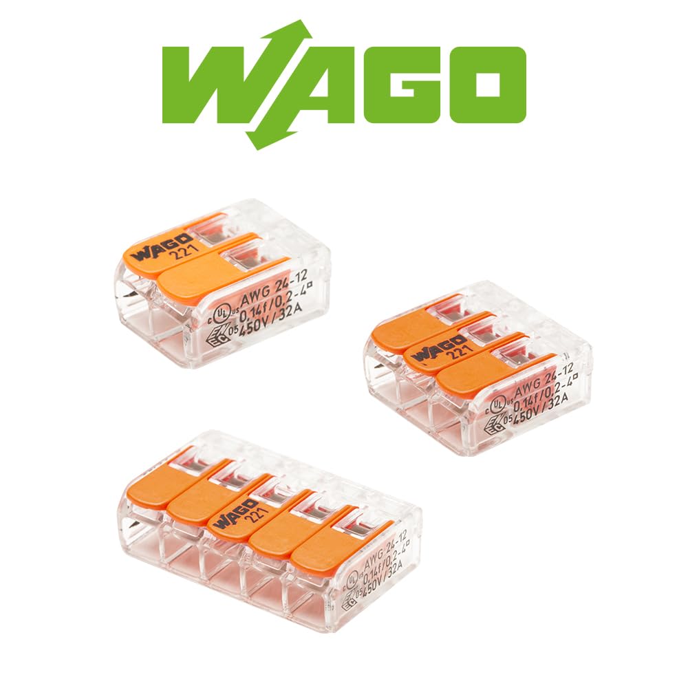 Caja WAGO abigarrada 50 terminales - 30 x 2, 15 x 3 y 5 x 5 entradas