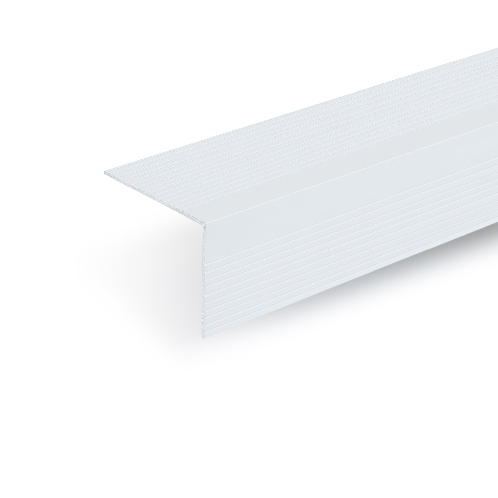 Stair Nosing, Stair Edge Protector, 48\" Long - Stair Nose Molding (White, 48\")