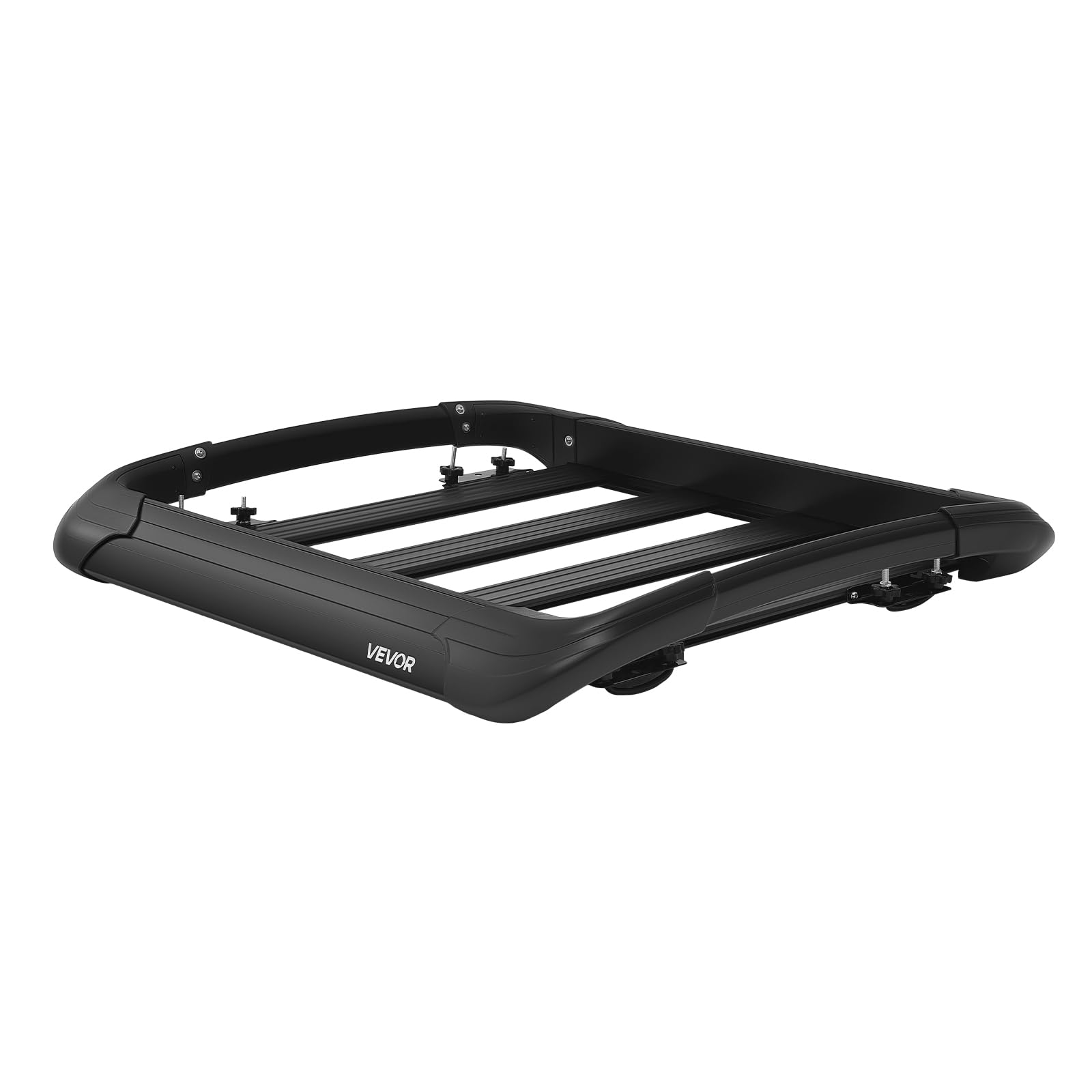 VEVOR Cesta de Techo para Coche 96,5 x 96,5 x 14,2 cm, Portaequipajes para Techo Carga de 68,04 kg, Portaequipajes de Coche Compatible con Barras Transversales de hasta 9 x 5 cm, para SUV, Camioneta