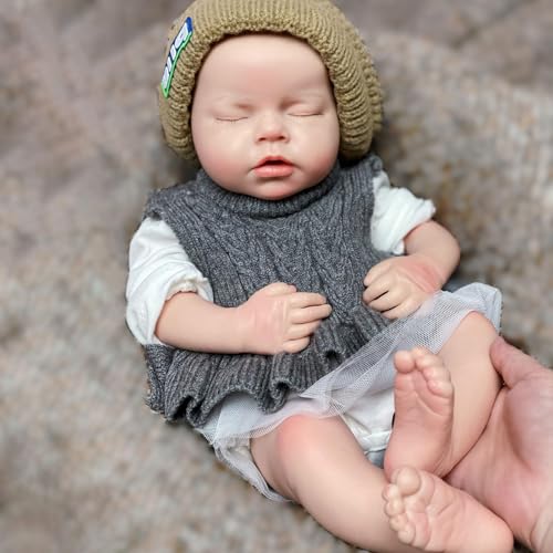 Muñeca Reborn silicona 20 pulgadas cuerpo completo miniatura 2